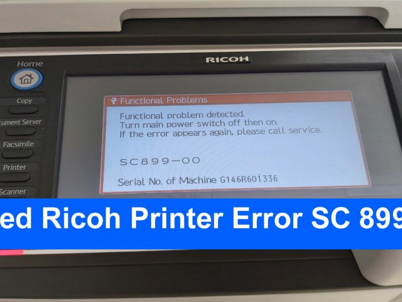 Ricoh Printer Error SC 899-00