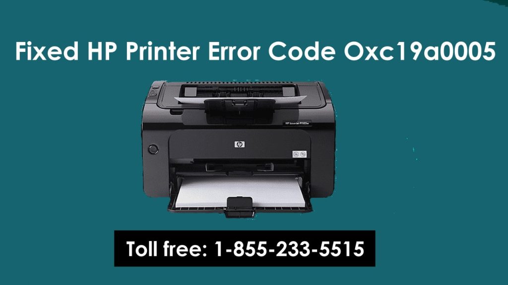 HP Printer Error Code Oxc19a0005
