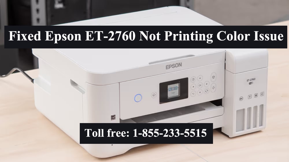 Epson ET-2760 Not Printing Color